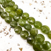 Load image into Gallery viewer, Vesuvianite Faceted Round Gemstone Bead Strand
