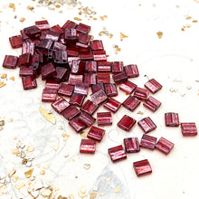 Load image into Gallery viewer, Garnet Gold Luster Tila Beads
