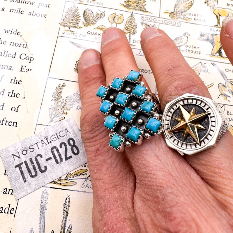 Turquoise Cluster Ring - Tucson Find