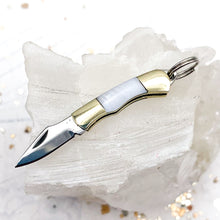 Load image into Gallery viewer, White Mother of Pearl Pocketknife
