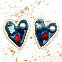 Load image into Gallery viewer, Navy Blue Heart Pair - Doorbuster
