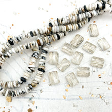 Load image into Gallery viewer, Silver Shade Sparkling White Buffalo Chip Bead Mix
