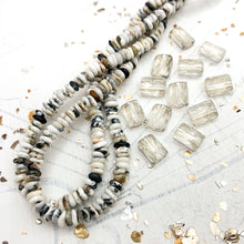 Load image into Gallery viewer, Silver Shade Sparkling White Buffalo Chip Bead Mix
