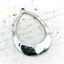 Load image into Gallery viewer, Antique Silver Organic Teardrop Pendant
