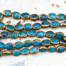 Load image into Gallery viewer, Oval Turquoise Coin Pair
