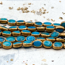 Load image into Gallery viewer, Oval Turquoise Coin Pair
