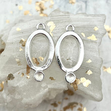 Load image into Gallery viewer, Sterling Silver Small Oval Drop Bezels
