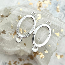 Load image into Gallery viewer, Sterling Silver Small Oval Drop Bezels

