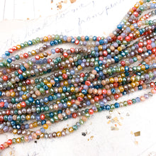 Load image into Gallery viewer, 3mm Pearly Luster Mix Crystal Bead Strand
