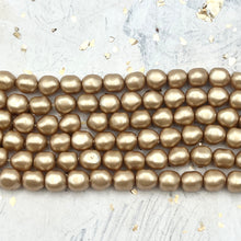 Load image into Gallery viewer, 8mm Vintage Gold Premium Austrian Crystal Pearl Strand
