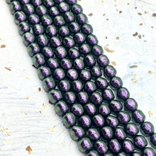 Load image into Gallery viewer, 8mm Iridescent Purple Premium Austrian Crystal Pearl Strand

