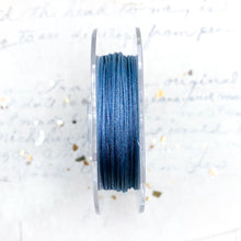 Load image into Gallery viewer, Denim Blue .4mm Chinese Knotting Cord -  20 Yard Bobbin

