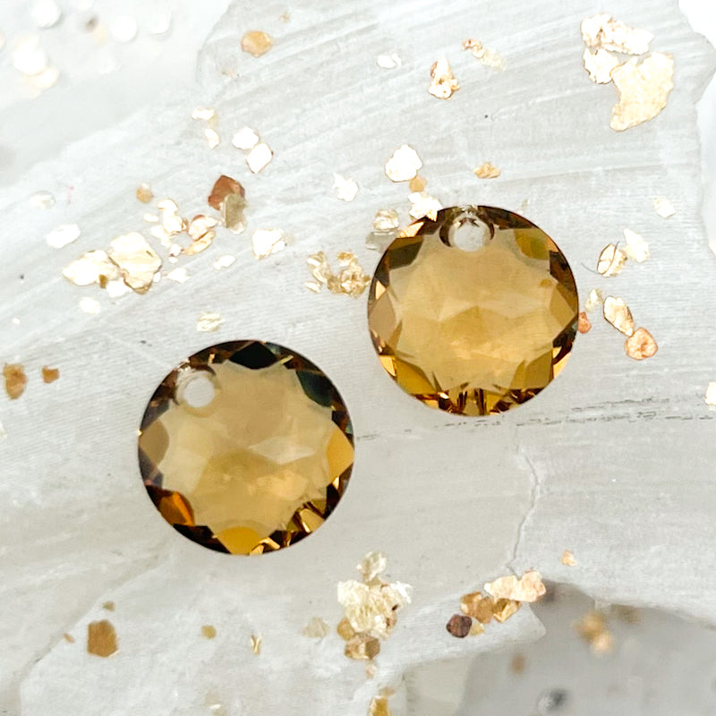 8mm Light Colorado Topaz Premium Austrian Crystal Pair