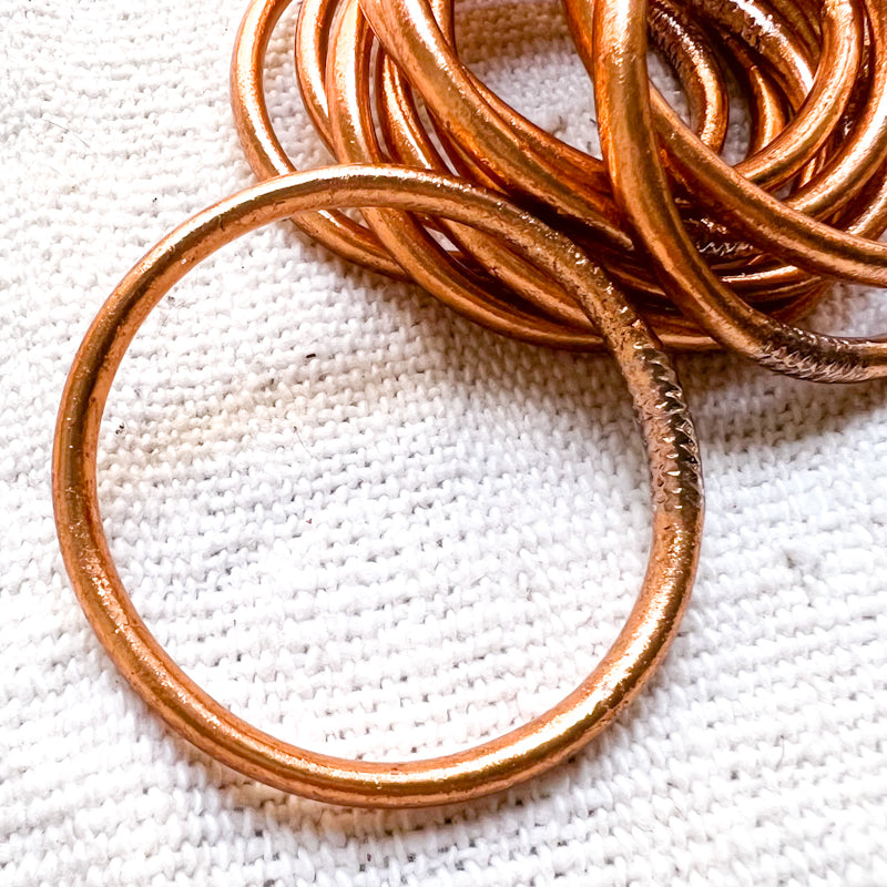 Small - Copper Buddha Leather Bracelet - Paris Find!