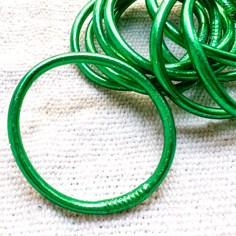 Small - Green Buddha Leather Bracelet - Paris Find!