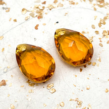 Load image into Gallery viewer, 16mm Topaz Premium Austrian Crystal Pear Pendant Pair
