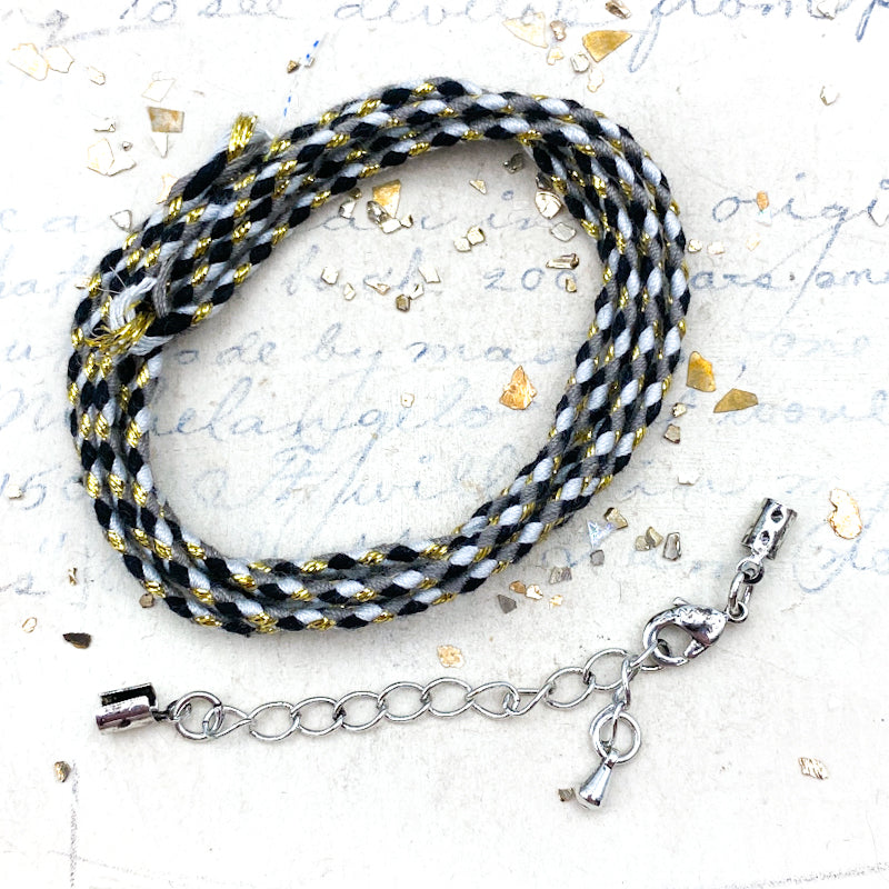 Tuxedo Braided Cord Necklace Kit - Paris Find!