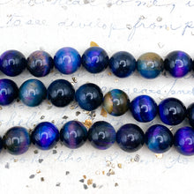 Load image into Gallery viewer, 8mm Galaxy Multi-Color Tiger Eye Round Gemstone Bead Strand
