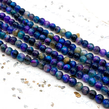 Load image into Gallery viewer, 4mm Galaxy Multi-Color Tiger Eye Round Gemstone Bead Strand
