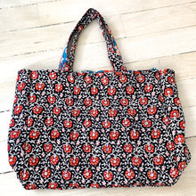 Load image into Gallery viewer, Black, Red, and Blue Candie&#39;s Paris Reversible Tote Bag - Paris Find!
