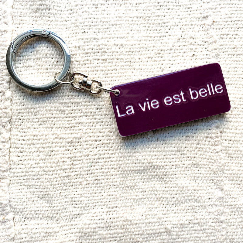 Plum La Vie Est Belle Keychain - Paris Find