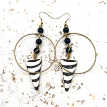 Load image into Gallery viewer, Bone and Brass African Earrings
