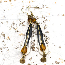 Load image into Gallery viewer, Bone and Brass African Earrings
