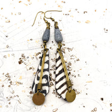 Load image into Gallery viewer, Bone and Brass African Earrings
