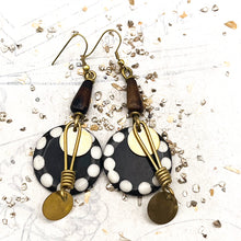 Load image into Gallery viewer, Bone and Brass African Earrings
