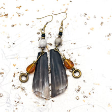 Load image into Gallery viewer, Bone and Brass African Earrings
