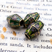 Load image into Gallery viewer, Green Cloisonne Focal Bead - Tucson Find
