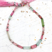 Load image into Gallery viewer, Tourmaline Tube Gemstone Bead Strand
