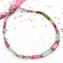 Load image into Gallery viewer, Tourmaline Tube Gemstone Bead Strand
