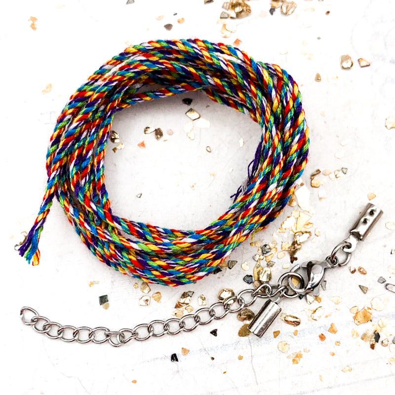 Rainbow in the Sky 1.2mm Braided Cord Necklace Kit - Paris Find!