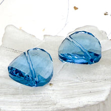 Load image into Gallery viewer, 14mm Aquamarine Twist Beads - 2pcs
