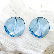 Load image into Gallery viewer, 14mm Aquamarine Twist Beads - 2pcs
