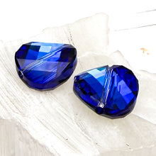 Load image into Gallery viewer, 14mm Crystal Bermuda Blue Twist Bead - 2pcs
