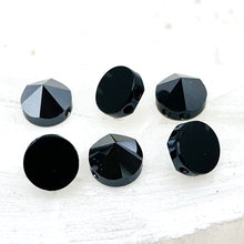 Load image into Gallery viewer, 7.5mm Hematite Jet 2-Hole Round Premium Crystal Spike Set - 6 Pcs - Doorbuster
