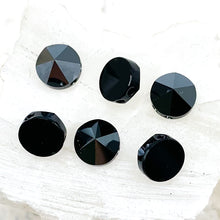 Load image into Gallery viewer, 7.5mm Hematite Jet 2-Hole Round Premium Crystal Spike Set - 6 Pcs - Doorbuster
