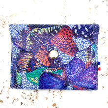 Load image into Gallery viewer, Blue Scalloped Edge Butterfly Leather Wallet - Paris Find
