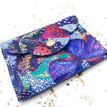 Load image into Gallery viewer, Blue Scalloped Edge Butterfly Leather Wallet - Paris Find

