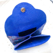 Load image into Gallery viewer, Blue Scalloped Edge Butterfly Leather Wallet - Paris Find
