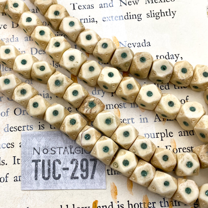 Carved Bone Bead Strand - Tucson Find