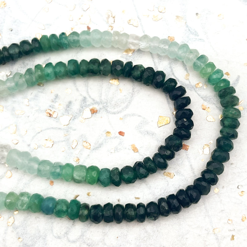 Shaded Emeralds Gemstone Bead Strand