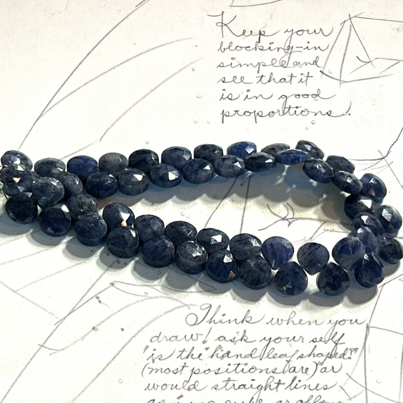 Sodalite Gemstone Teardrop Bead Strand