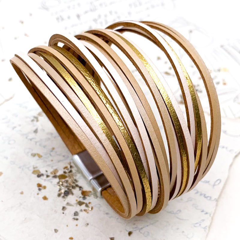 Blushing Bride Magnetic Leather Bracelet - Paris Find!