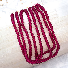 Load image into Gallery viewer, Fuchsia Tiny Crystal Bead Strand
