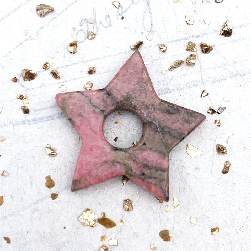 Faded Red Howlite Star Focal Pendant