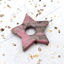 Load image into Gallery viewer, Faded Red Howlite Star Focal Pendant
