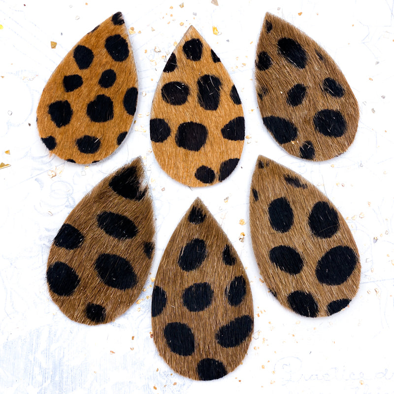 Dark Leopard Leather Drop - 1 pc